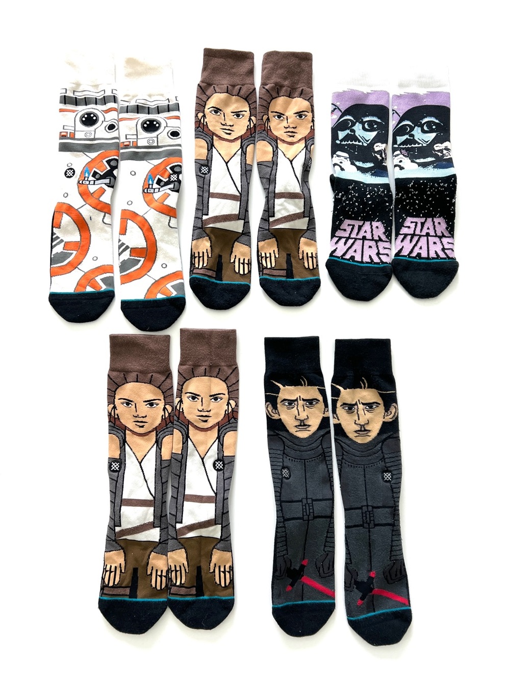 STANCE Star Wars Sock set of 5! Size L! Some New!